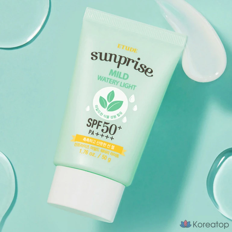 Солнцезащитный крем Etude House Sunprise Mild Watery Light Sun Gel SPF50+ PA++++, 50 г, 1 шт.