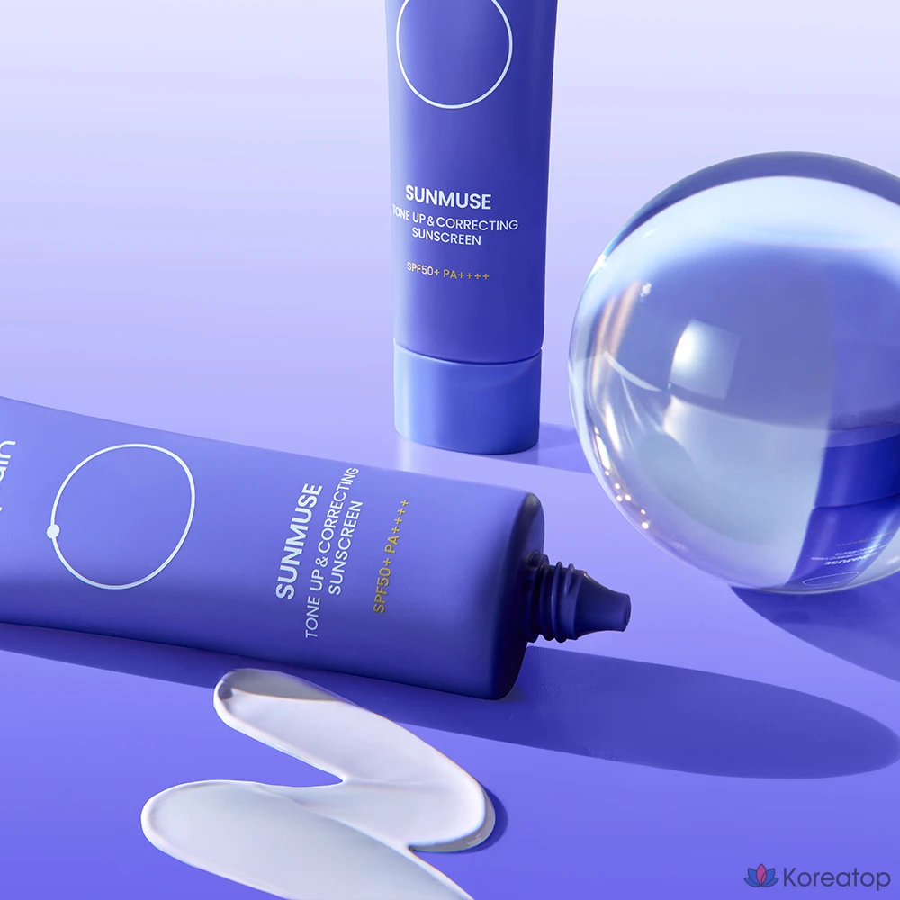 Солнцезащитный крем Beplain Sunmuse Tone Up &amp; Correcting Sun Cream SPF50+ PA++++, 50 мл, 1 шт.
