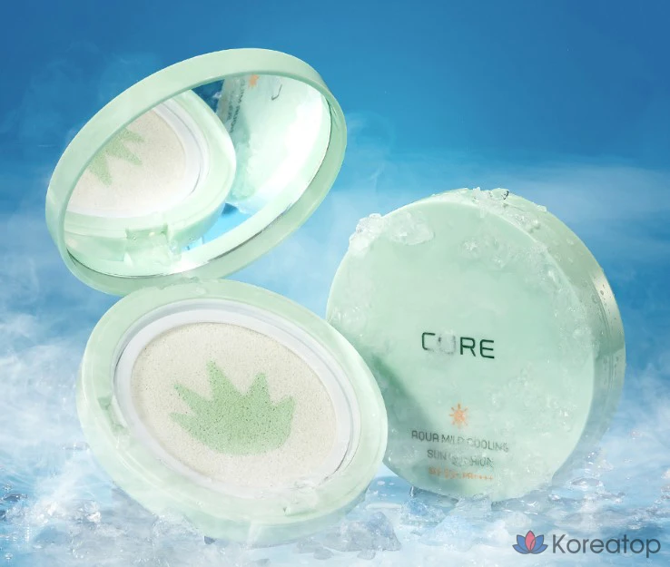 Солнцезащитный кушон KIM JEONG MOON Aloe La Sense Roe Cure Aqua Mild Cooling Sun Cushion SPF50+ PA++++, 25 г, 1 шт.