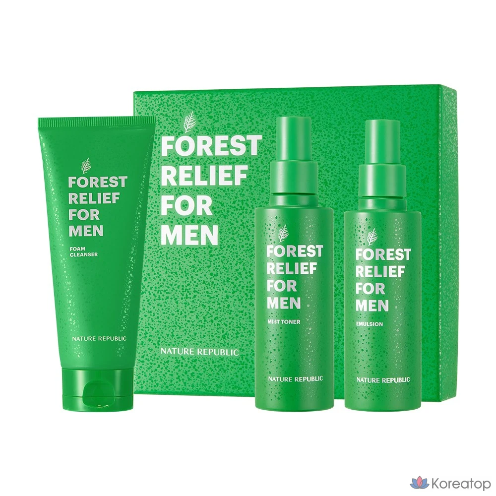 Набор для ухода Nature Republic Forest Relief For Men 3-piece Set, 1 шт.