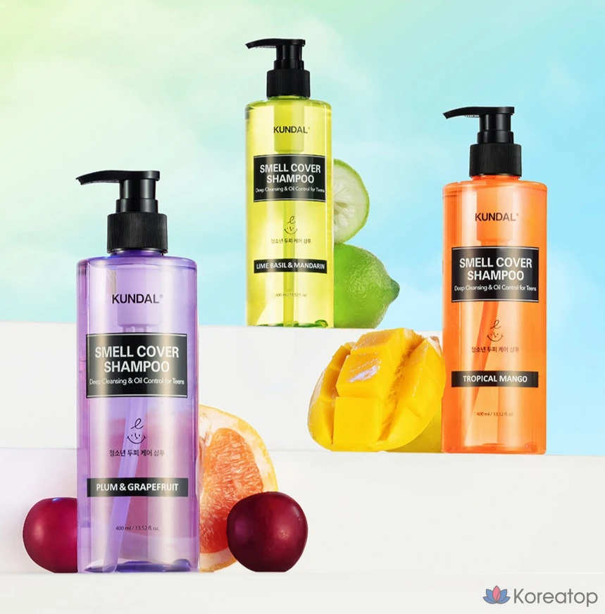 Шампунь Kundal All Day Smell Cover Teenager, тропический манго, 718 мл, 1 шт., фото 5