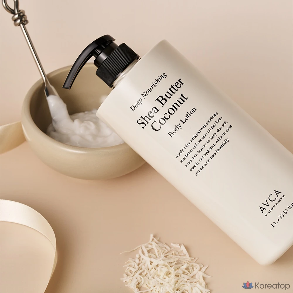 Лосьон для тела AVCA Deep Nourishing Body Lotion Shea Butter & Coconut, 1 л, 1 шт.