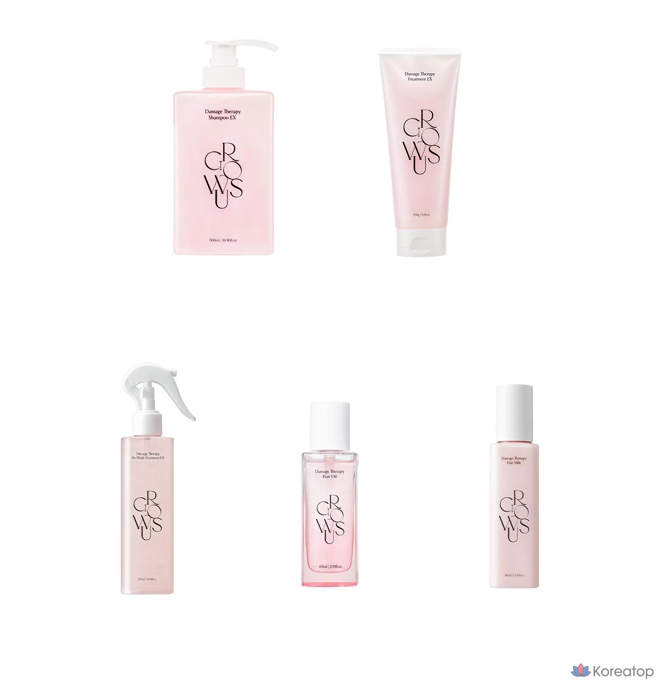 Шампунь GROWUS Damage Therapy Rose, 500 мл, 1 шт.