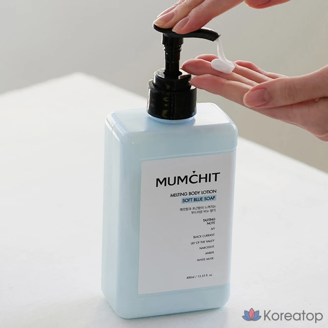 Лосьон для тела MUMCHIT Melting Body Lotion Soft Blue Soap Scent, 400 мл, 1 шт.