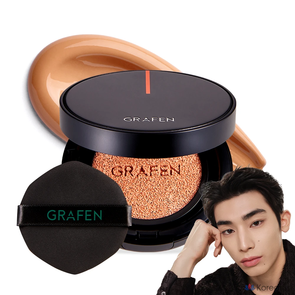 Кушон для лица GRAFEN Handsome Cover Cushion Face Makeup, оттенок 3, 14 г, 1 шт.