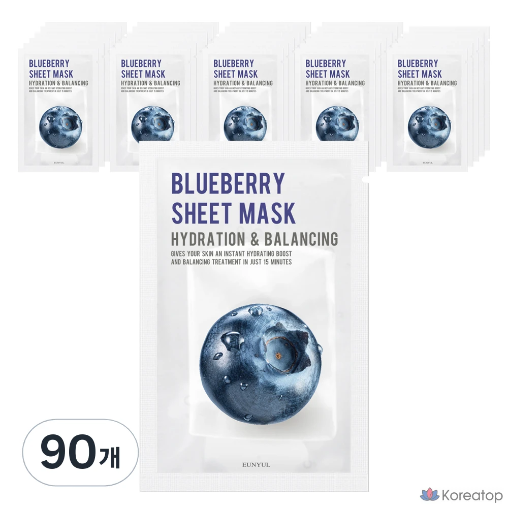 Тканевая маска для лица Eunyul Purity Blueberry Mask, 90 шт.