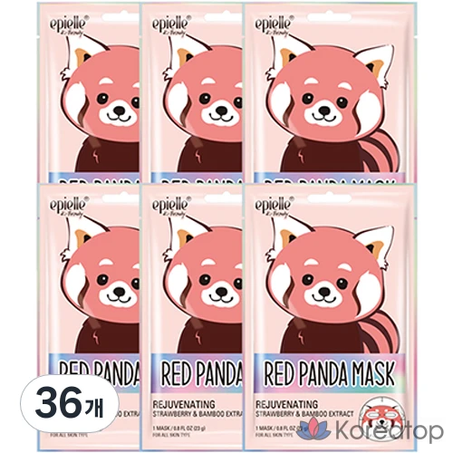 Тканевая маска для лица Epielle Season 4 Animal Character Red Panda Mask, 36 шт.
