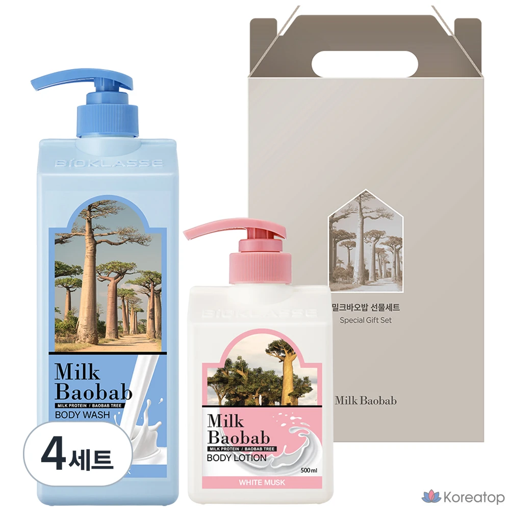 Набор для ухода Milk Baobab Body 2-piece Set, аромат White Musk, 4 шт.