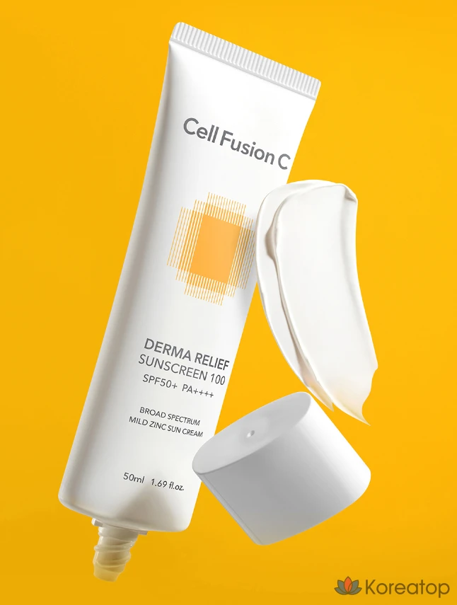 Солнцезащитный крем CELL FUSION C Derma Relief Sunscreen 100 SPF50+ PA++++, 50 мл, 1 шт.