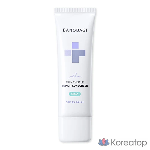 Солнцезащитный крем Banobagi Milk Thistle Repair Cica Sunscreen Plus SPF 45 PA+++, 50 мл, 1 шт.