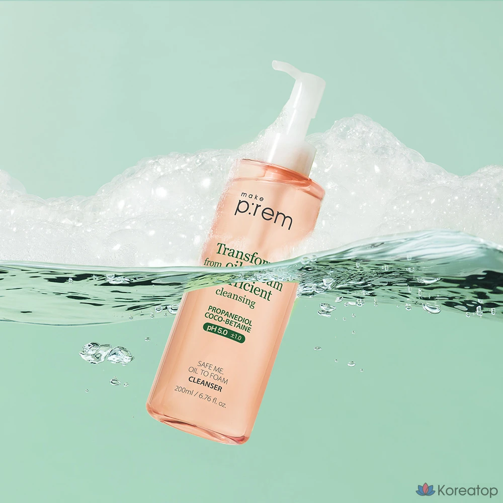 Гидрофильное масло-пенка MAKE P:REM Safe Me Oil To Foam Cleanser, 200 мл, 1 шт.