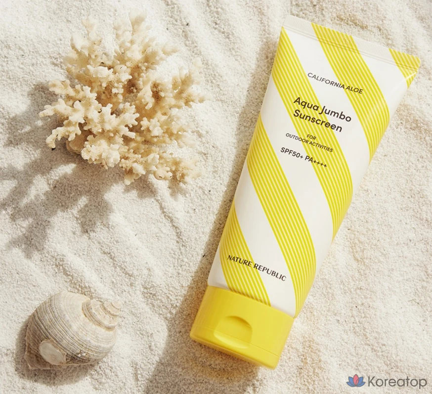 Солнцезащитный крем Nature Republic California Aloe Aqua Jumbo Sun Lotion SPF50+ PA++++, 250 мл, 1 шт.
