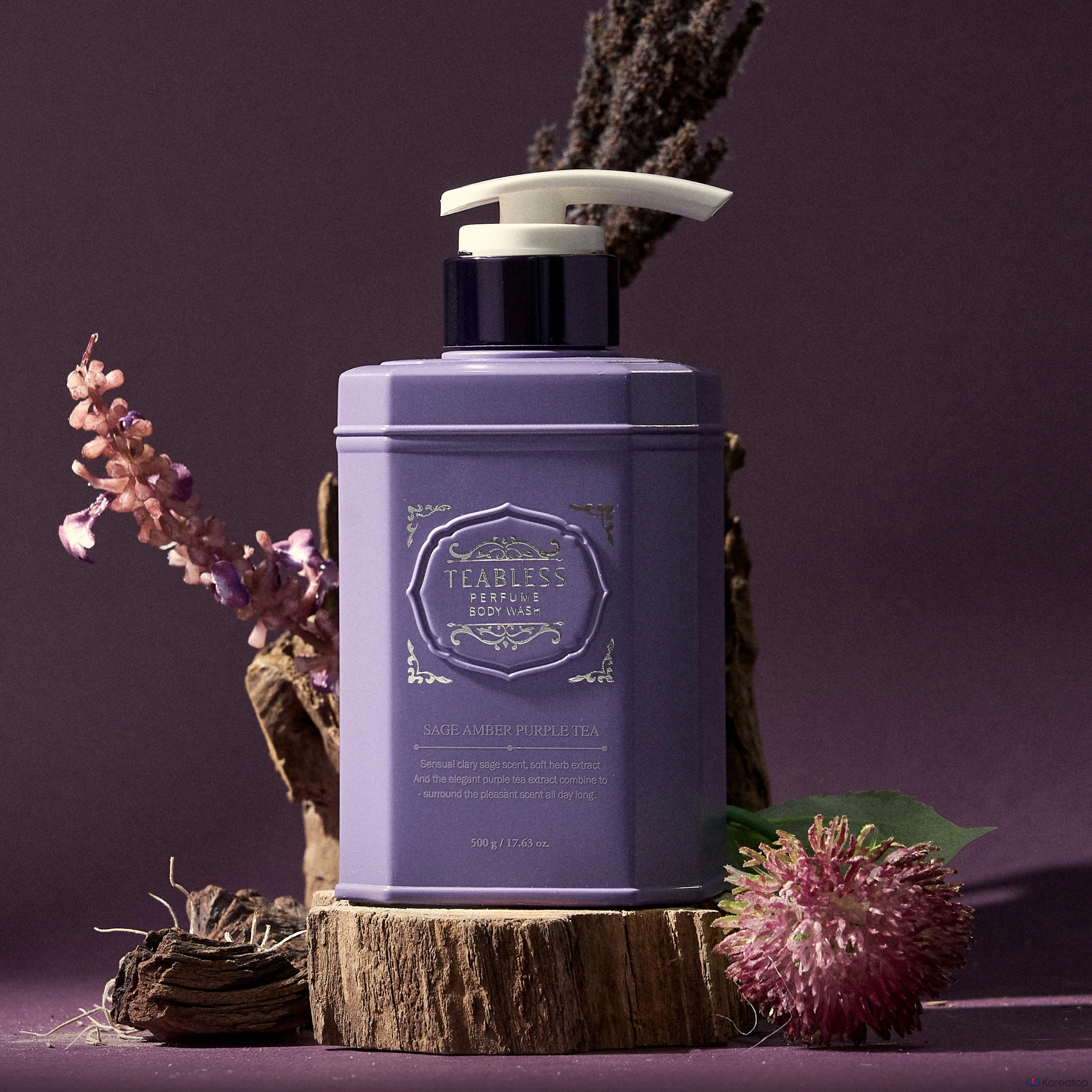 Гель для душа TEABLESS Perfume Body Wash Purple Tea Floral Woody, 500 г, 1 шт.