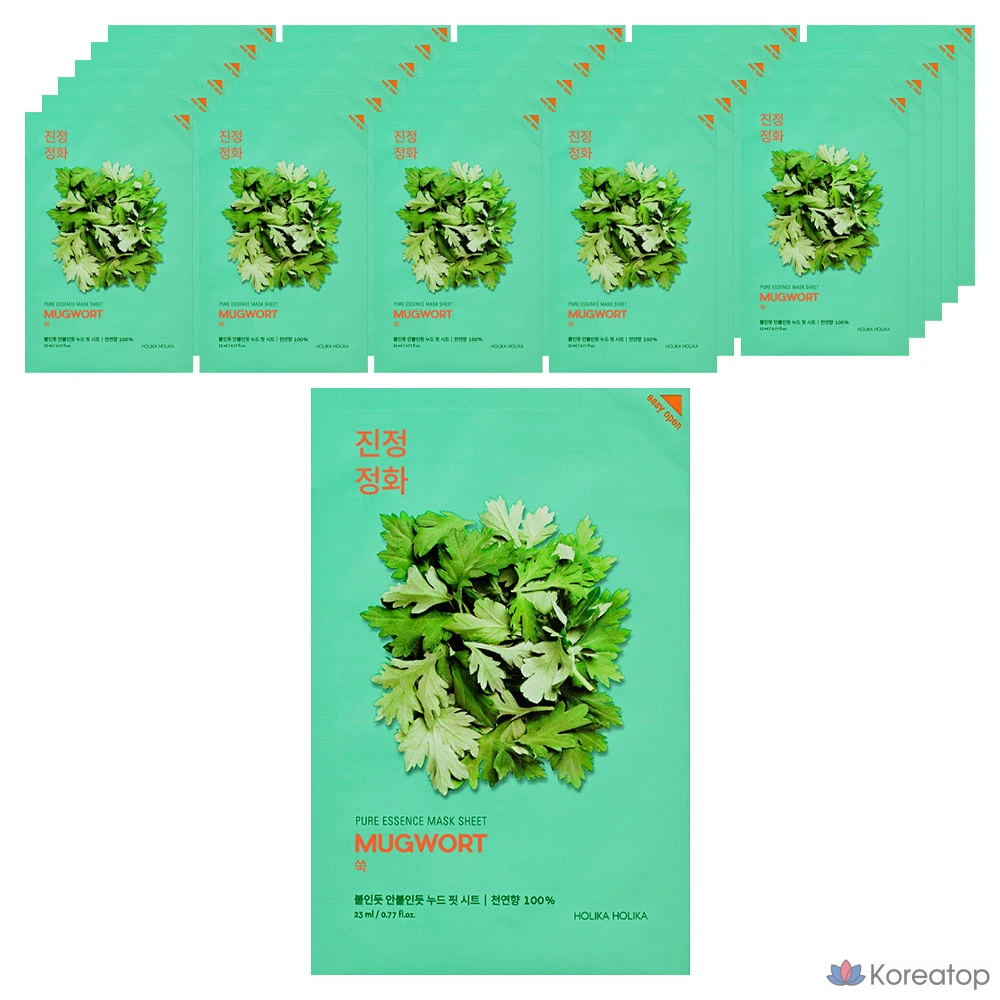 Тканевая маска для лица Holika Holika Pure Essence Mask Sheet Mugwort, 60 шт.