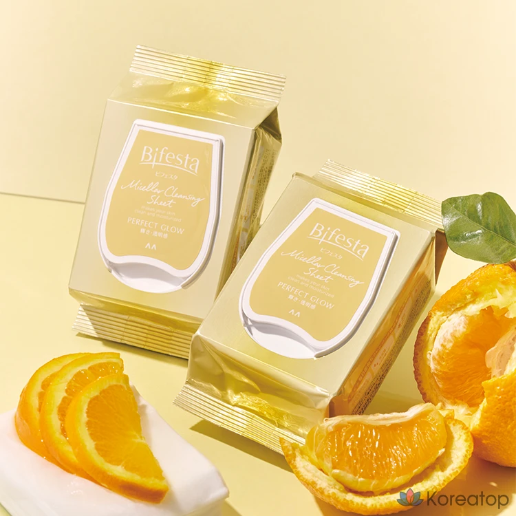 Мицеллярные салфетки для снятия макияжа Bifesta Micellar Cleansing Sheet Perfect Glow, 46 шт.