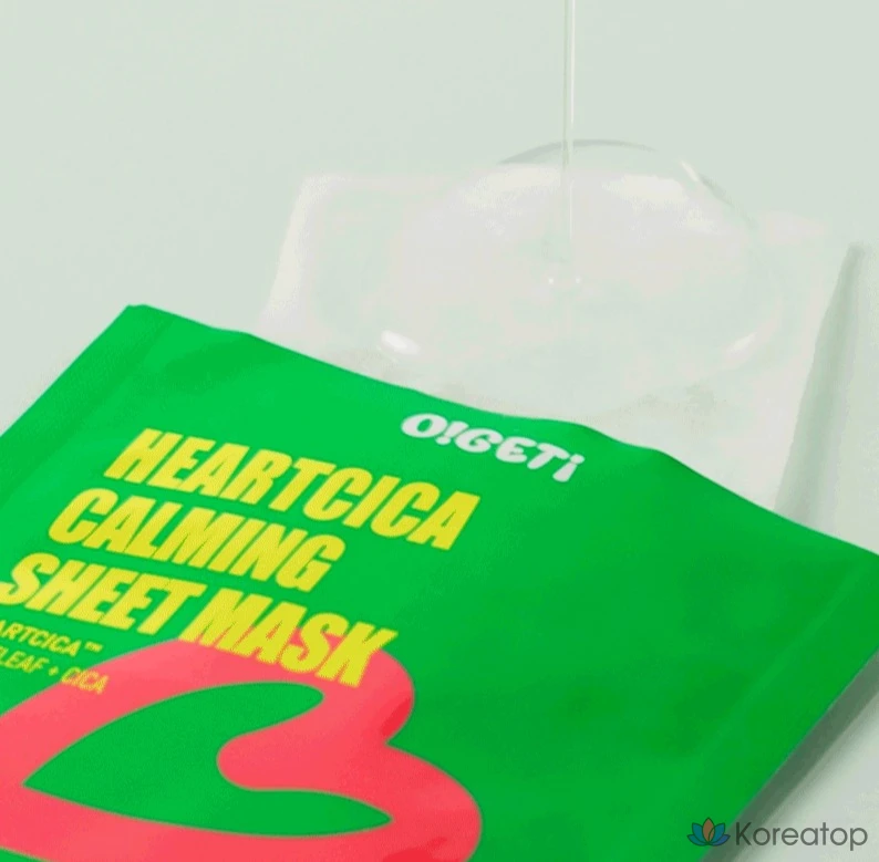 Тканевая маска для лица O!GETi Heart Cica Calming Sheet Mask, 5 шт.