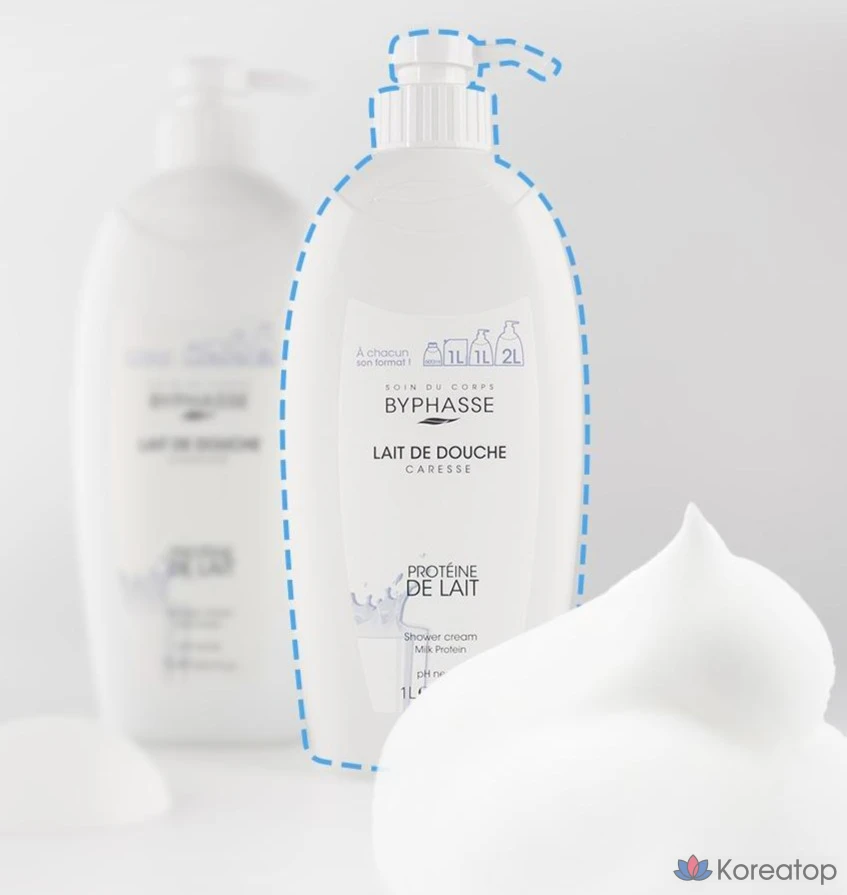 Гель для душа Byphasse Milk Protein, 1 л, 1 шт.