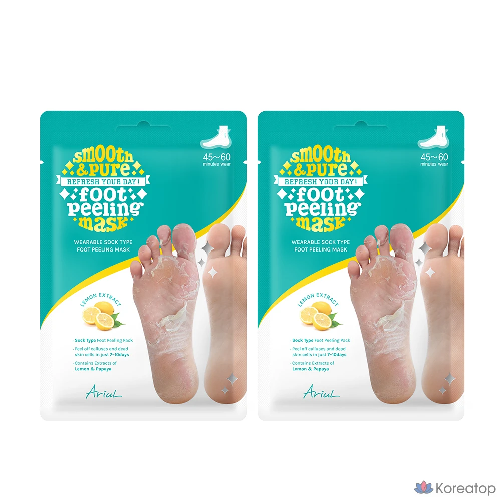 Пилинг-маска для ног Ariul Smooth & Pure Foot Peeling Mask, 34 г, 20 шт., фото 2