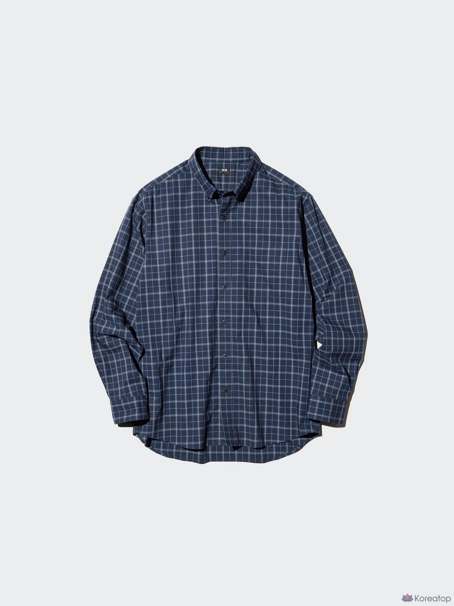 Рубашка Uniqlo Broadcloth Shirt (Button-Down Collar) Check E