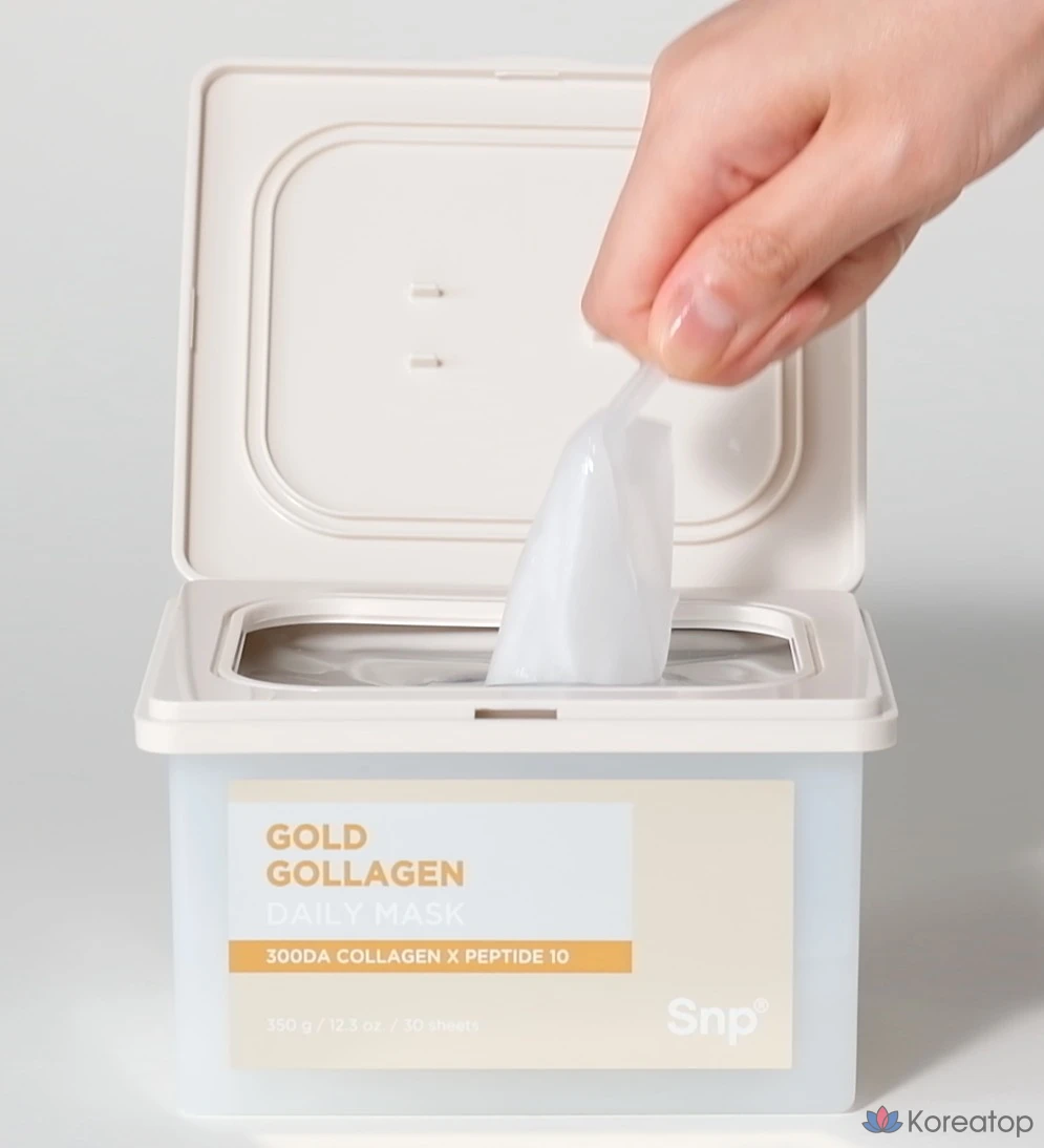 Ежедневная щипковая маска с коллагеном S. N. P. Gold Collagen в упаковке 350 г, 30 штук, 10 штук, фото 5