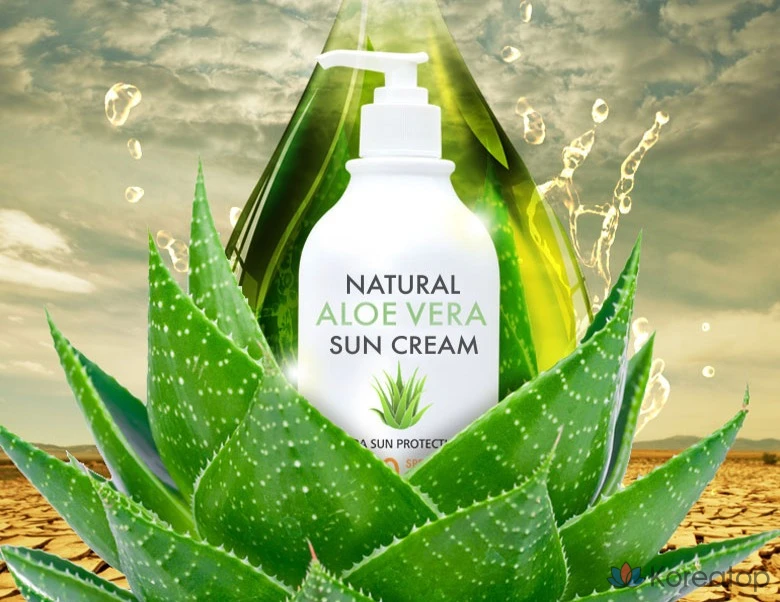Солнцезащитный крем AYODELE Natural Aloe Vera Sun Cream SPF50+ PA+++, 500 мл, 1 шт.