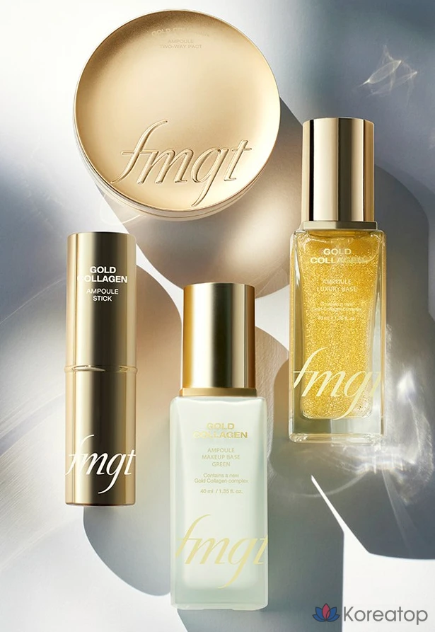 База под макияж FMGT Gold Collagen Ampoule Makeup Base, оттенок 02 Green, 40 мл, 1 шт.