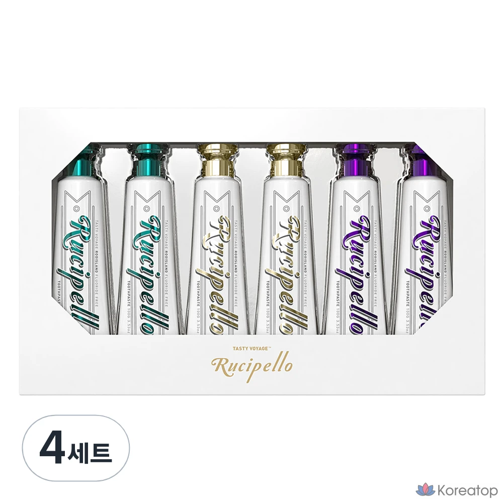 Набор для ухода Rucipello Mystic Forest 25g 2p + White Pearl Ocean 25g 2p + Tropical Ocean 25g 2p Mini Toothpaste Set, 4 шт.