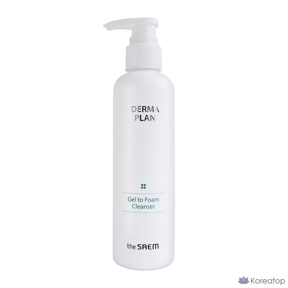 Гель для умывания The Saem Derma Plan Gel To Foam Cleanser, 180 мл, 1 шт.