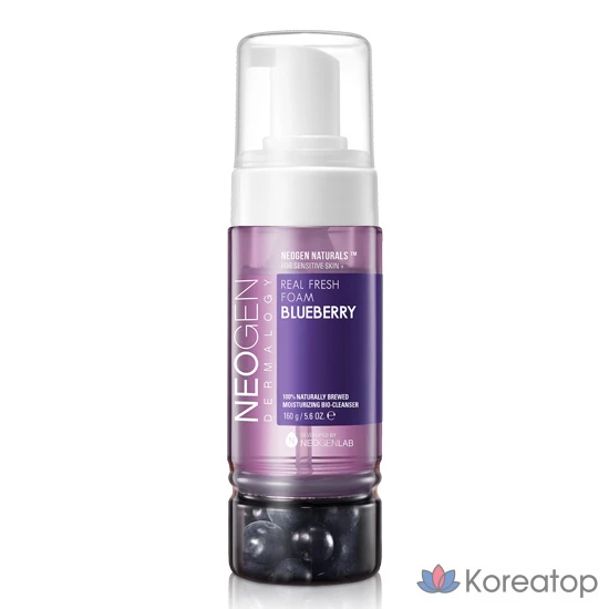 Очищающая пенка Neogen Dermalogy Real Fresh Blueberry Cleansing Foam, 160 г, 1 шт.