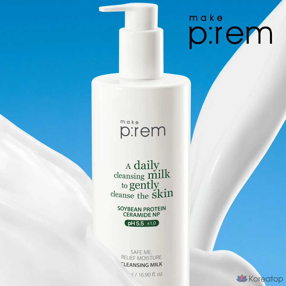 Очищающее молочко MAKE P:REM Safe Me Relief Moisture Cleansing Milk, 200 мл, 1 шт.