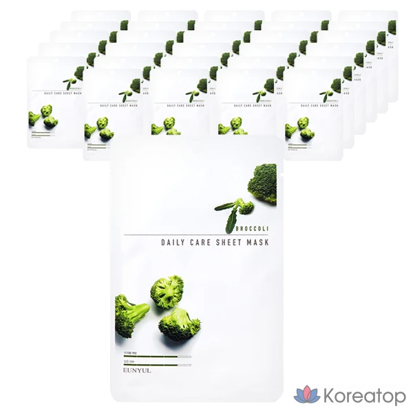 Тканевая маска для лица Eunyul Broccoli Daily Care Sheet Mask, 30 шт.