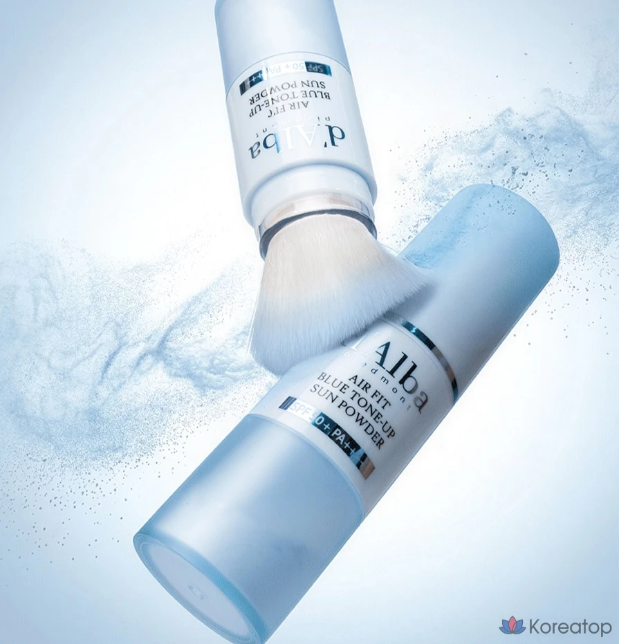 Солнцезащитная пудра d'Alba Air Fit Blue Tone-up Sun Powder SPF50+ PA++++, 5.5 г, 1 шт.