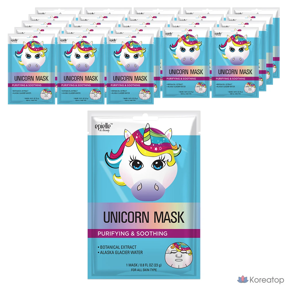 Тканевая маска для лица Epielle Unicorn Character Mask, 24 шт.