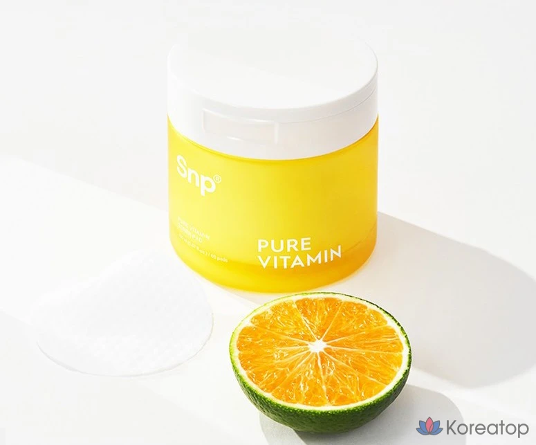 Тонер-пэды SNP Pure Vitamin Toner Pad, 150 мл, 60 шт.