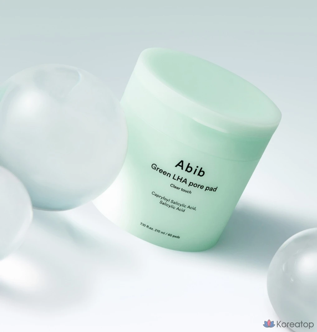 Пэды для лица Abib Green LHA Pore Clear Touch, 210 мл, 60 шт.