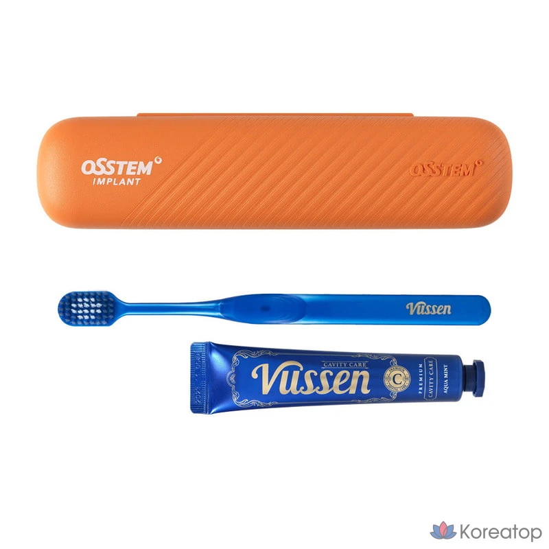 Набор для ухода Vussen Travel Portable Oral Care Kit (Зубная паста 40 г + Зубная щетка Double Wide), 34 г, фото 5