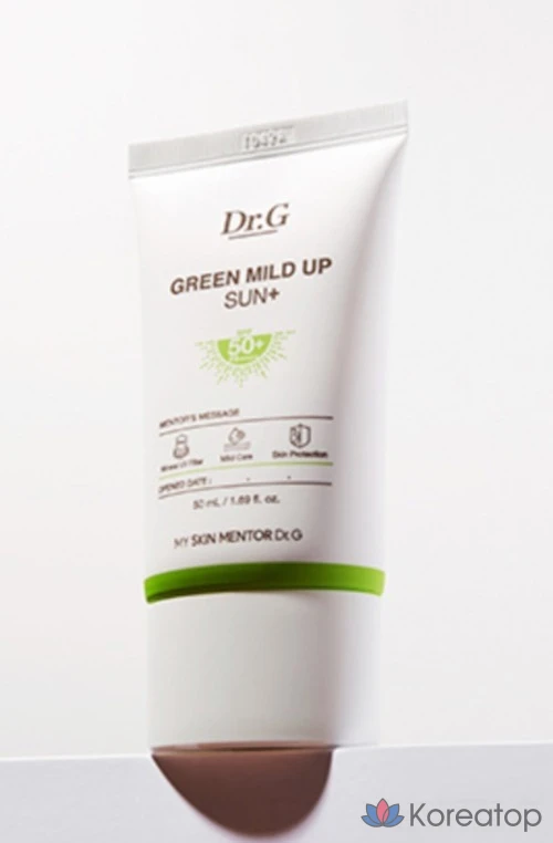 Солнцезащитный крем Dr. G Green Mild Up Plus Sun, SPF50+ PA++++, 35 мл, 1 шт.