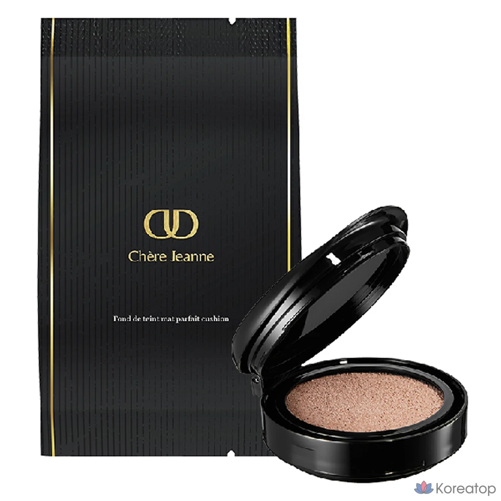 Кушон Chere Jeann Fond de Teint Mat Parfait Cushion Refill, оттенок 19 Light, 14 г, 1 шт.