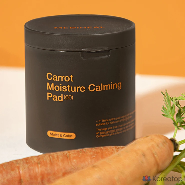 Пэды для лица MEDIHEAL Carrot Moisture Soothing Pad, 250 мл, 60 шт.