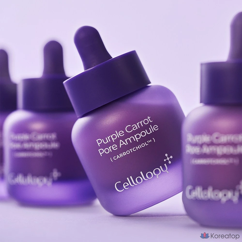 Ампульная сыворотка Cellology Purple Carrot Pore Ampoule Bakuchiol 6-компонентное сужение пор, 30 мл, 1 шт.