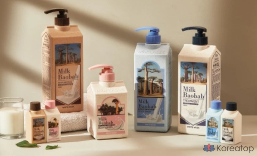 Набор для ухода Milk Baobab Hair & Body 4-piece Set, аромат White Musk, 1 шт.