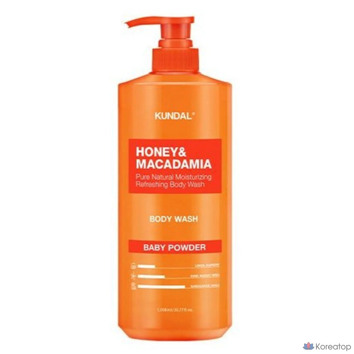 Гель для душа Kundal Honey & Macadamia Pure Body Wash, аромат Acacia Moringa, 1.058 л, 1 шт.