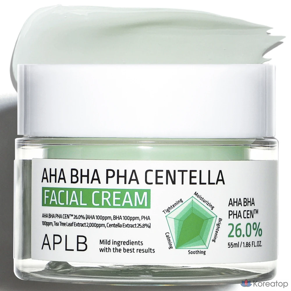 Пилинг-крем APLB AHA BHA PHA Centella Facial Cream, 55 мл, 1 шт.