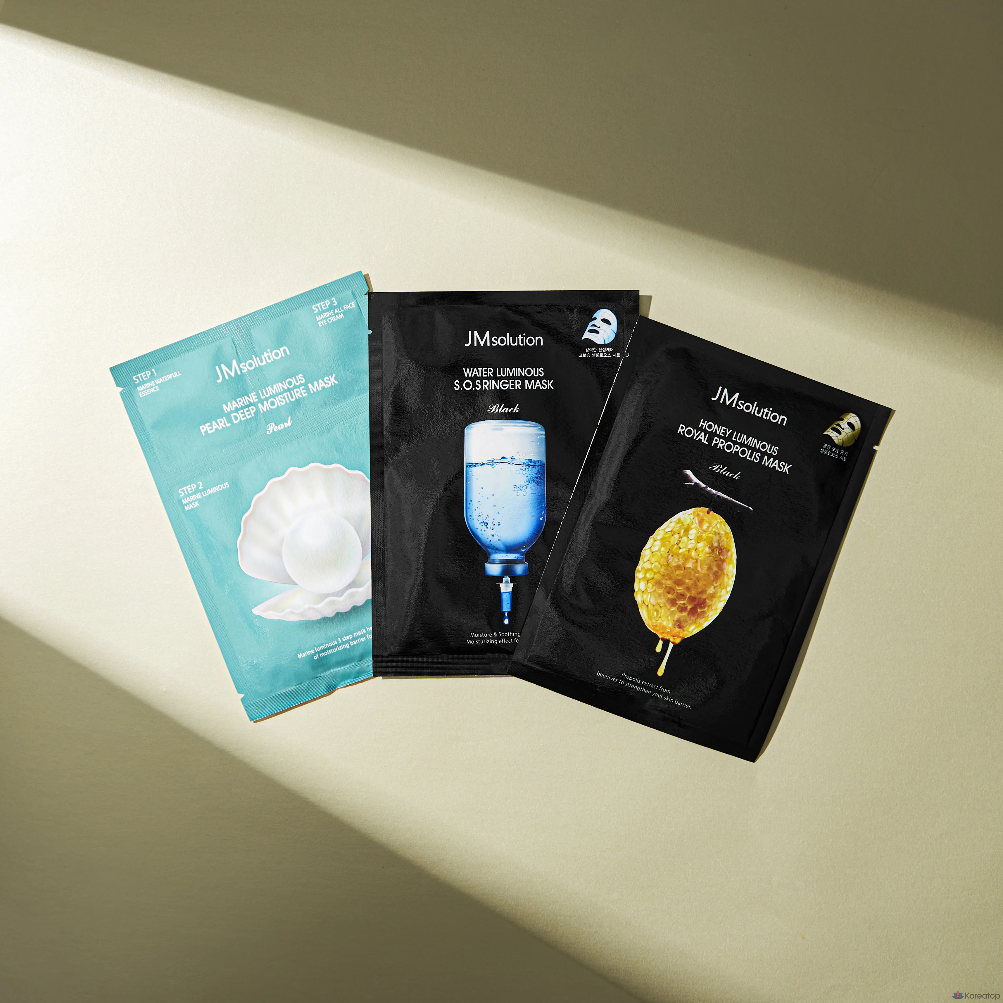 Тканевая маска для лица JM Solution Honey Glow 10p + Ringer Water Glow 10p + Blue Glow 10p Set, 120 шт., фото 2