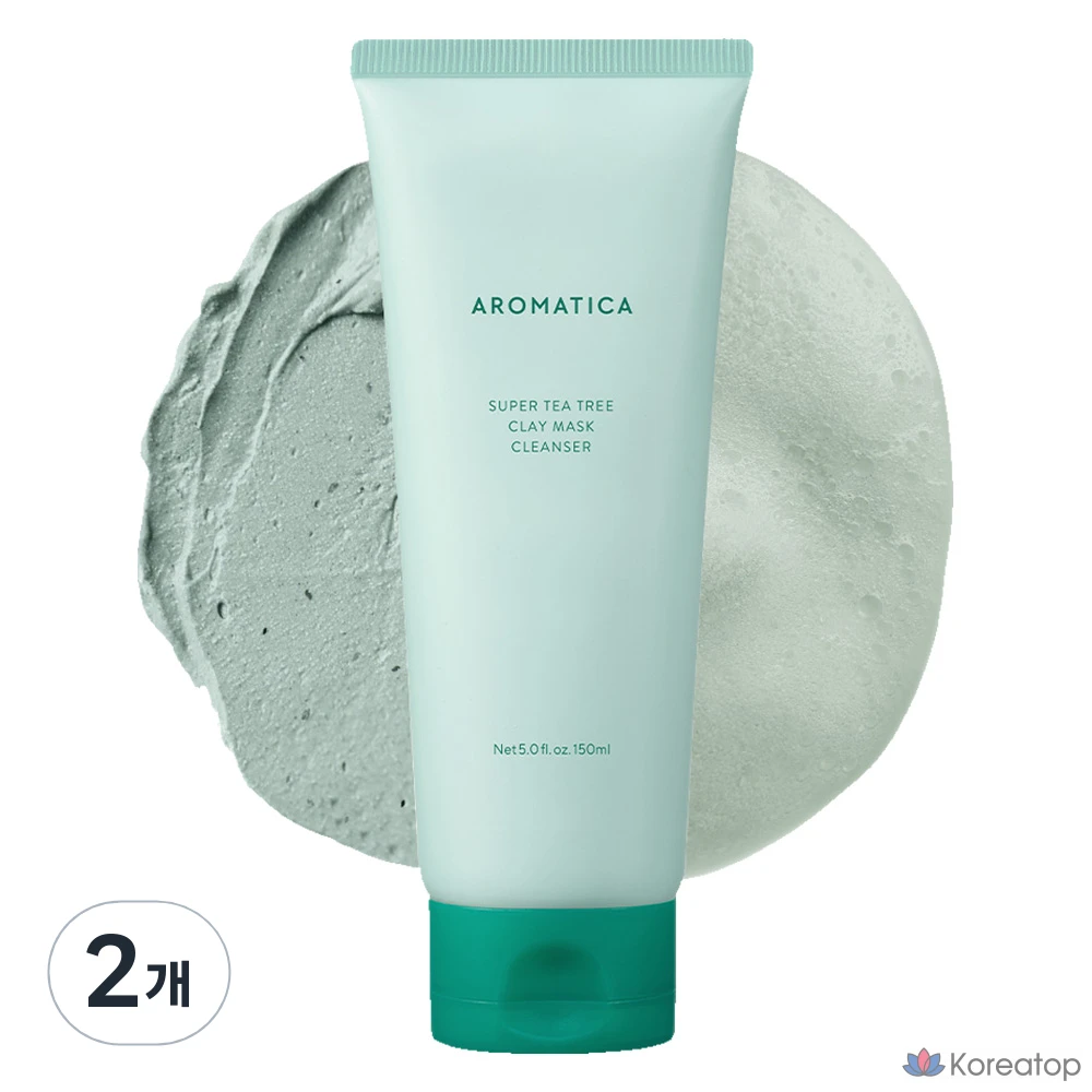 Глиняная маска-очищение Aromatica Super Tea Tree Clay Mask Cleanser, 150 мл, 2 шт.