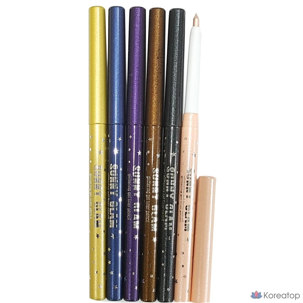 Гель-лайнер для глаз Prorance Sunny Glam Glittering Gel Liner Pencil, оттенок 4 Purple, 1 шт.