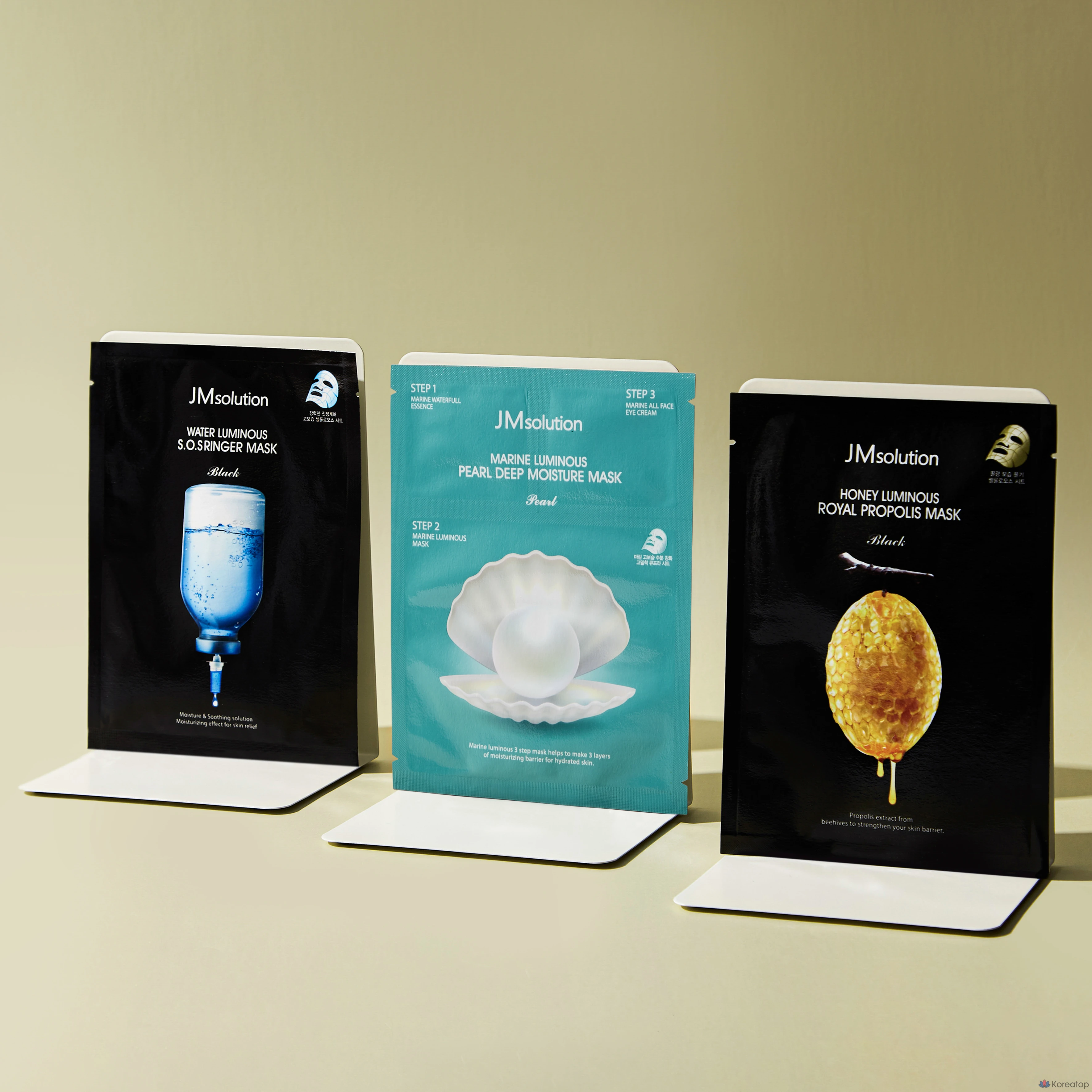Тканевая маска для лица JM Solution Honey Glow 10p + Ringer Water Glow 10p + Blue Glow 10p Set, 120 шт., фото 3