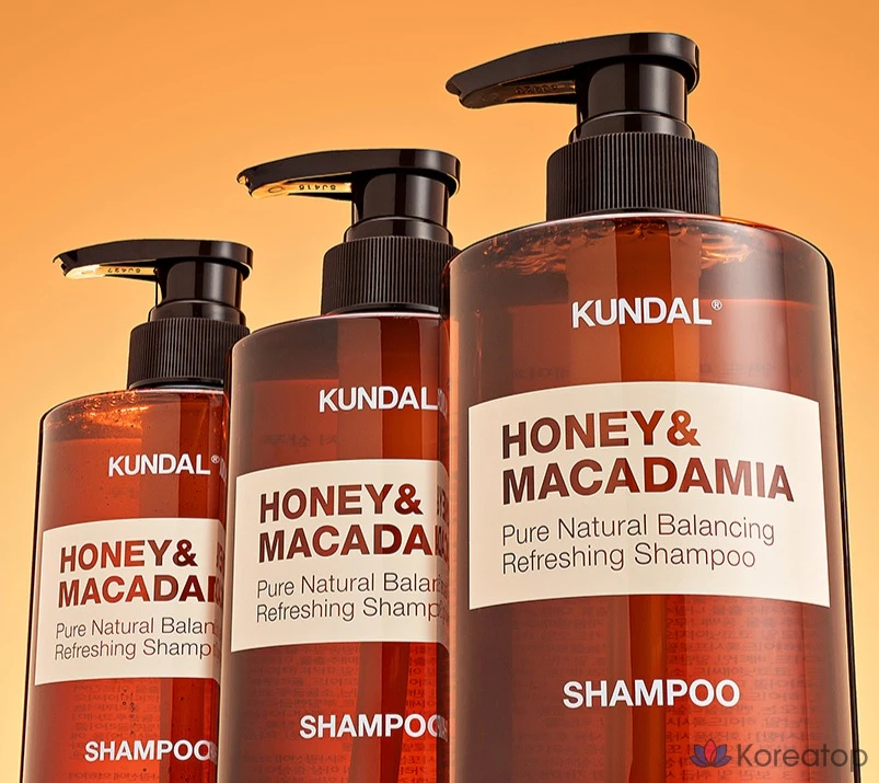Шампунь Kundal Honey & Macadamia Nature Shampoo, аромат White Musk, 1.058 л, 1 шт., фото 9