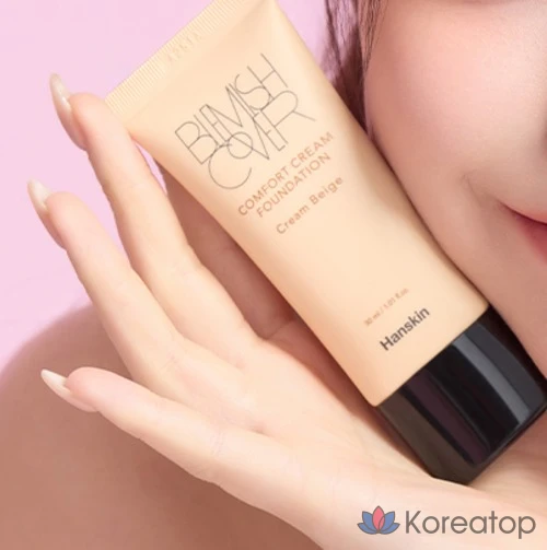 Крем-тональная основа HANSKIN Blemish Cover Comfort Cream Foundation, оттенок Cream Beige, 30 мл, 1 шт.