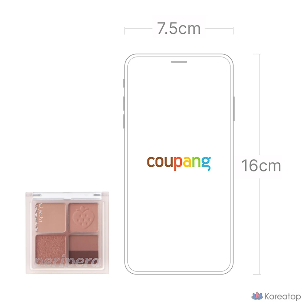Тени для век Peripera Ink Pocket Shadow Palette 23AD Softberry, оттенок 8 Mute Strawberry, 1 шт., фото 6